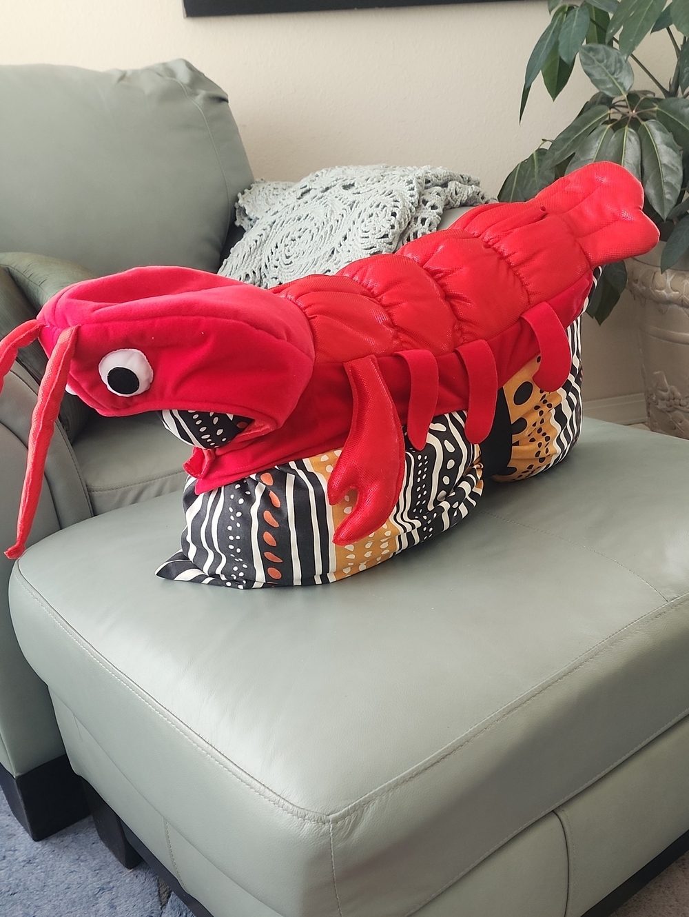 Plush Red Lobster Dog Costume